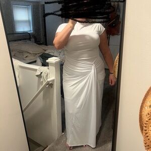 Mock Neck Bodycon Maxi Dress